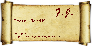Freud Jenő névjegykártya